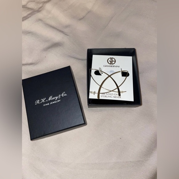 18k Gold Over Sterling Silver Earrings - Picture 1 of 4